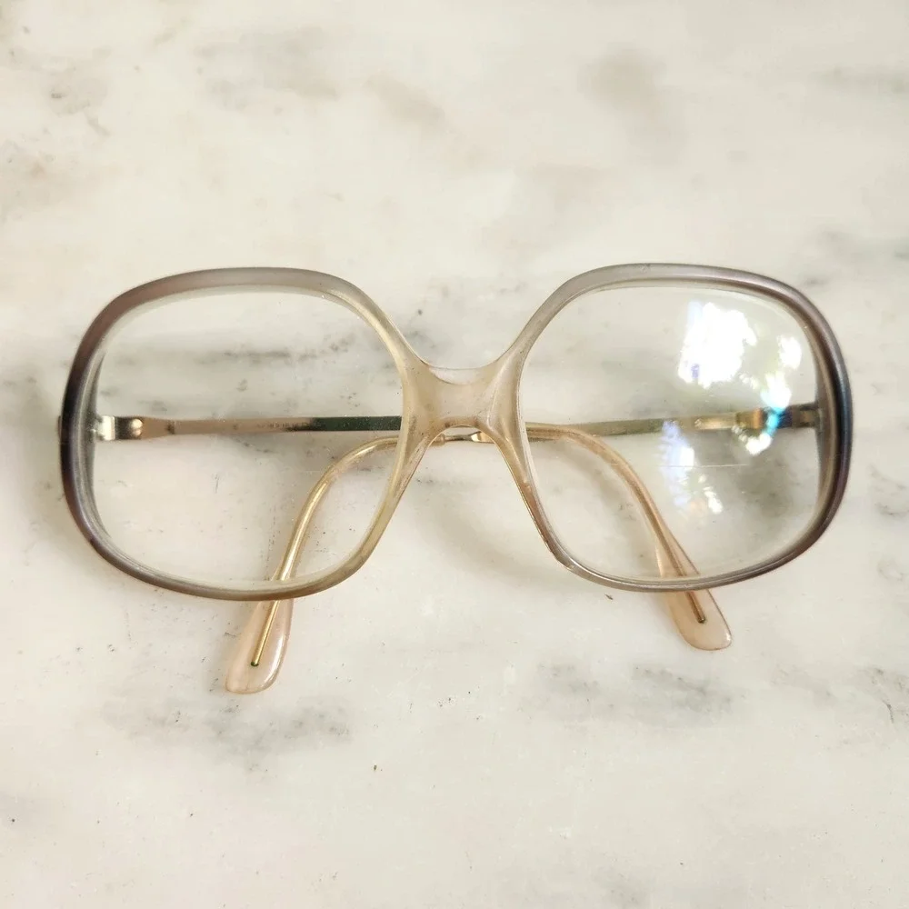 Vintage Martine L'amy Frame France Gold‎ Eyeglasses Frames Oversized Square